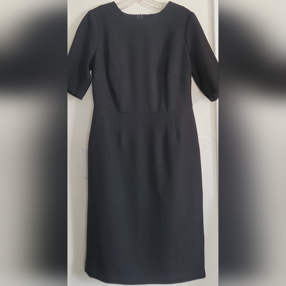 Laws Of Motion Dress Womens 8 The Alpha Black Sheath Stretch Classic Tailored